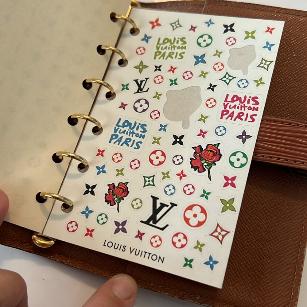 Louis Vuitton Epi Leather Brown Agenda Wallet Passport Holder with LV Stickers - Picture 8 of 14